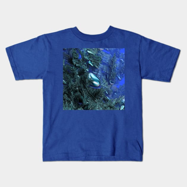 Shiny blue pebbles Kids T-Shirt by Gaspar Avila